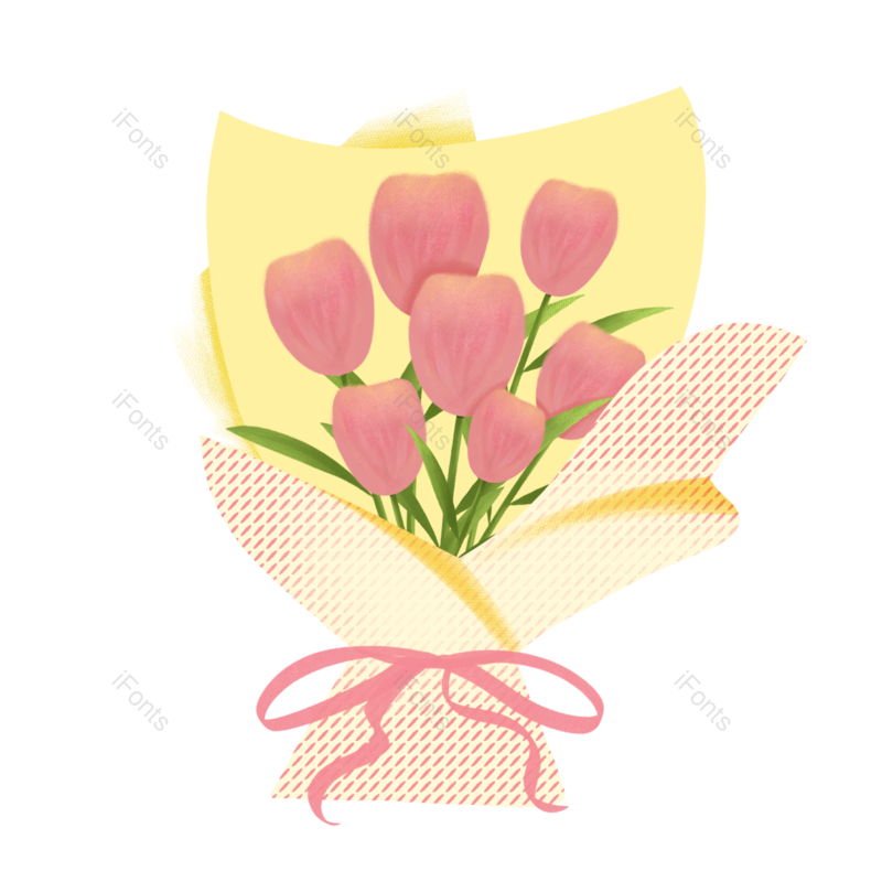 母亲节图片,绿叶元素,花朵PNG,鲜花免抠素材